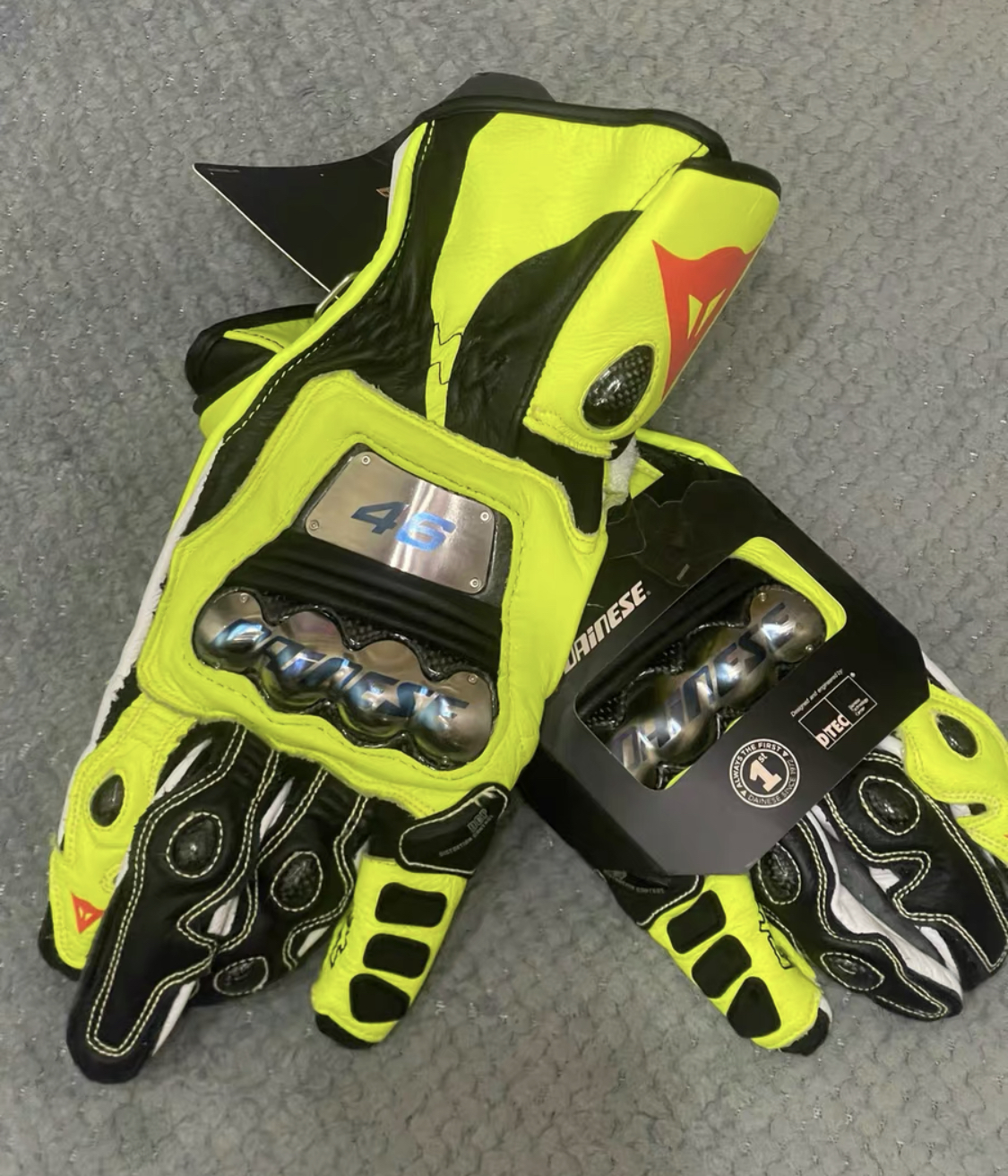 Wholesale price [$85] Dainese Full Metal 6 VR46 Replica Gloves