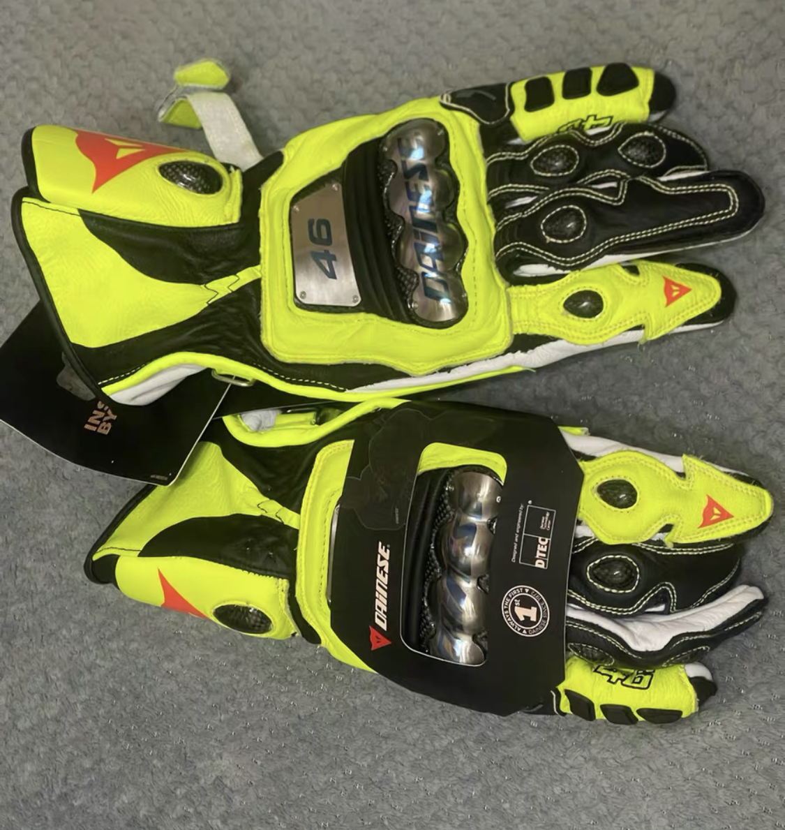 Wholesale price [$85] Dainese Full Metal 6 VR46 Replica Gloves